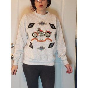 Vintage 90s Custom Motorcycle Crew Neck Sweatshirt‎